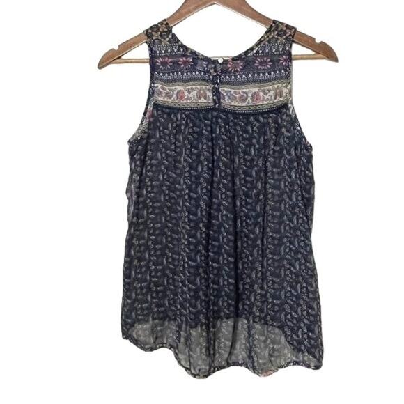 Patrons of Peace Floral and Paisley Sleeveless Small - Picture 2 of 8